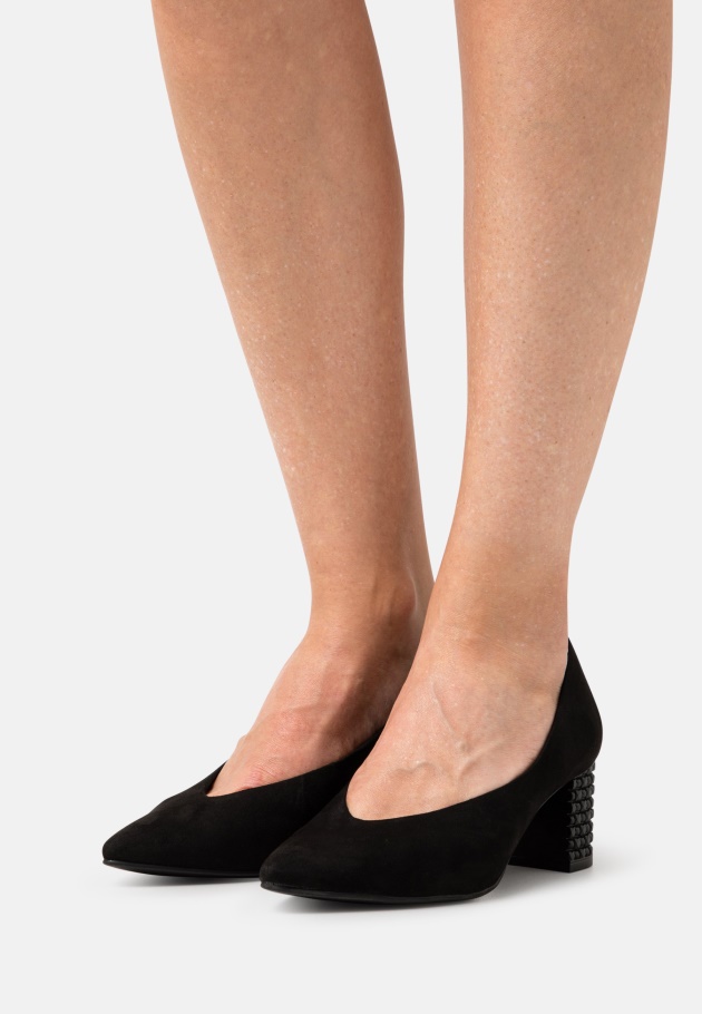 Schwarzes Gabor Leder - Klassische Heels