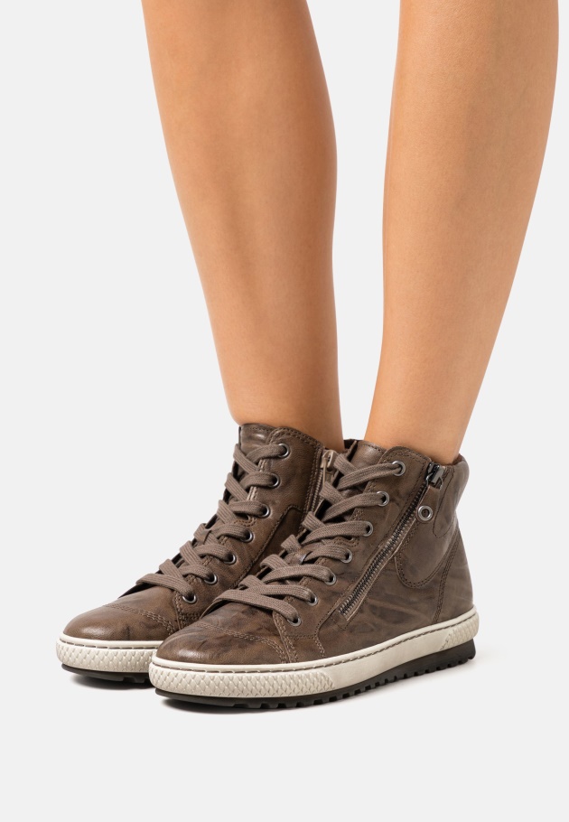Gabor Dunkelbraune High-Top-Sneaker