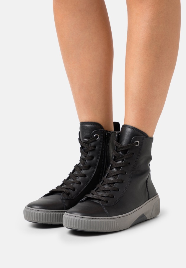 Gabor Dunkelbraune High-Top-Sneaker