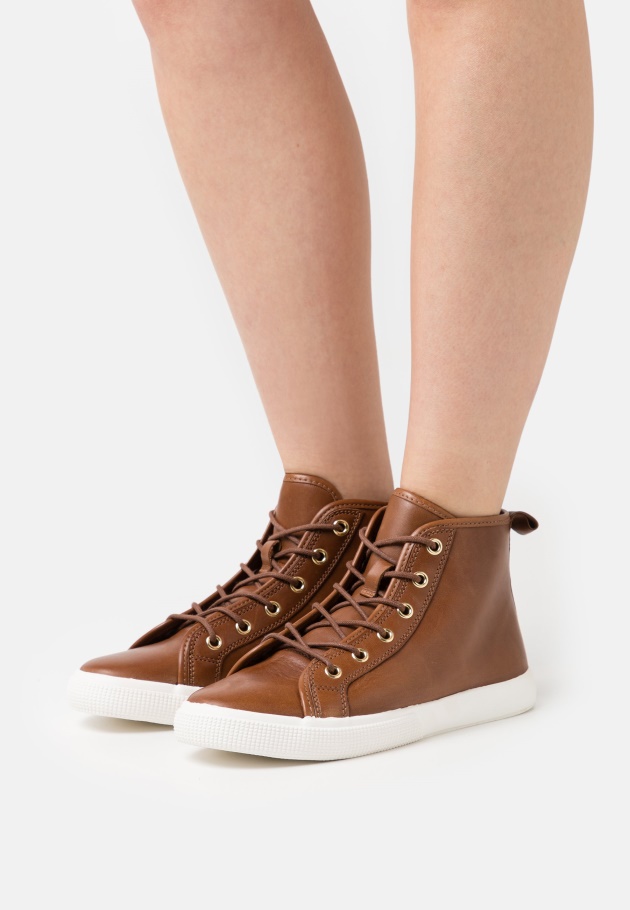 Gabor Dunkelbraune High-Top-Sneaker